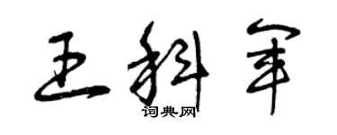 曾慶福王科軍草書個性簽名怎么寫