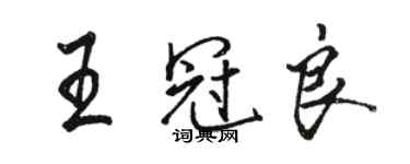 駱恆光王冠良行書個性簽名怎么寫