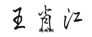 駱恆光王肖江行書個性簽名怎么寫