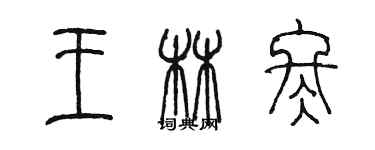 陳墨王林冬篆書個性簽名怎么寫