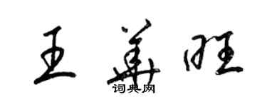 梁錦英王華旺草書個性簽名怎么寫