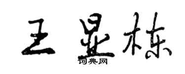 曾慶福王顯棟行書個性簽名怎么寫