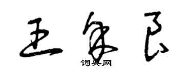 曾慶福王余良草書個性簽名怎么寫