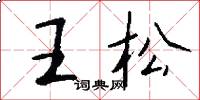 王松怎么寫好看