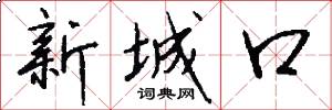 新城口怎么寫好看