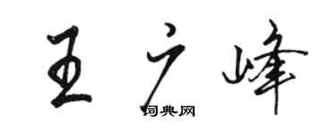 駱恆光王廣峰行書個性簽名怎么寫