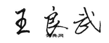 駱恆光王良武行書個性簽名怎么寫