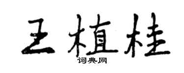 曾慶福王植桂行書個性簽名怎么寫