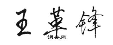 駱恆光王革鋒行書個性簽名怎么寫