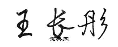 駱恆光王長彤行書個性簽名怎么寫