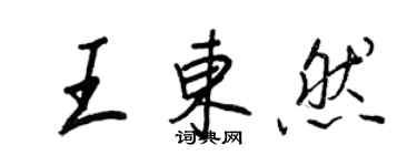 王正良王東然行書個性簽名怎么寫