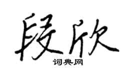 王正良段欣行書個性簽名怎么寫