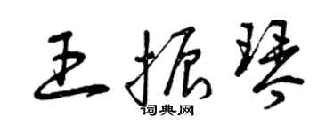 曾慶福王振琴草書個性簽名怎么寫