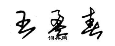 朱錫榮王盈春草書個性簽名怎么寫