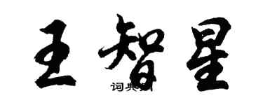 胡問遂王智星行書個性簽名怎么寫