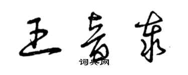 曾慶福王音泰草書個性簽名怎么寫