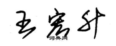 朱錫榮王宏升草書個性簽名怎么寫