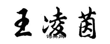 胡問遂王凌茵行書個性簽名怎么寫