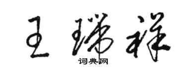 駱恆光王瑞祥草書個性簽名怎么寫