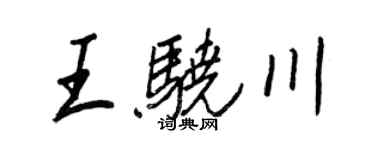 王正良王驍川行書個性簽名怎么寫