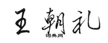 駱恆光王朝禮行書個性簽名怎么寫