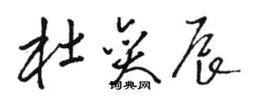 駱恆光杜奕辰草書個性簽名怎么寫