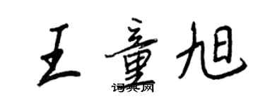 王正良王童旭行書個性簽名怎么寫