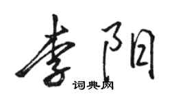 駱恆光李陽行書個性簽名怎么寫