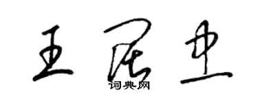 梁錦英王闊忠草書個性簽名怎么寫