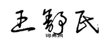 曾慶福王舒民草書個性簽名怎么寫