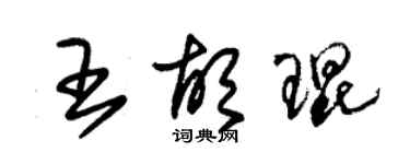 朱錫榮王胡琨草書個性簽名怎么寫