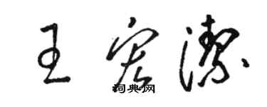 駱恆光王宏潔草書個性簽名怎么寫