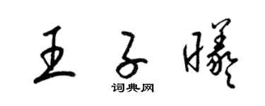 梁錦英王子曦草書個性簽名怎么寫