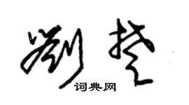 朱錫榮劉楚草書個性簽名怎么寫