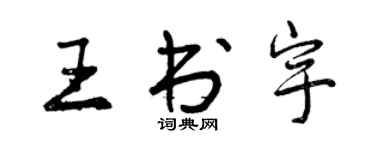曾慶福王書宇行書個性簽名怎么寫