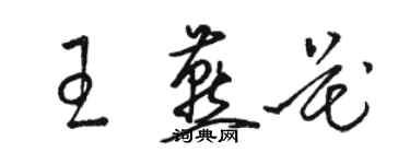 駱恆光王燕花草書個性簽名怎么寫