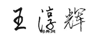 駱恆光王淳輝行書個性簽名怎么寫