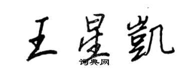 王正良王星凱行書個性簽名怎么寫