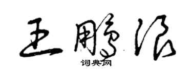 曾慶福王鵬浪草書個性簽名怎么寫