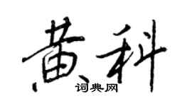 王正良黃科行書個性簽名怎么寫
