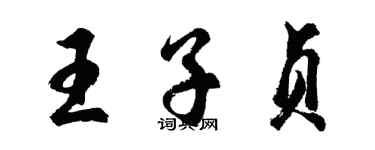 胡問遂王子貞行書個性簽名怎么寫