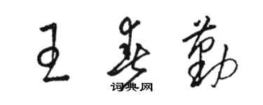 駱恆光王春勤草書個性簽名怎么寫