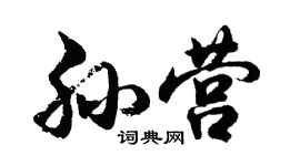 胡問遂孫營行書個性簽名怎么寫