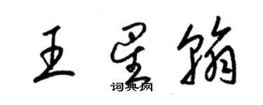 梁錦英王星翰草書個性簽名怎么寫