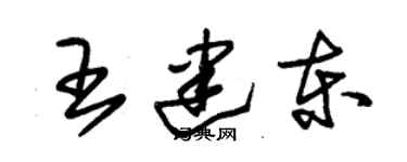 朱錫榮王建東草書個性簽名怎么寫