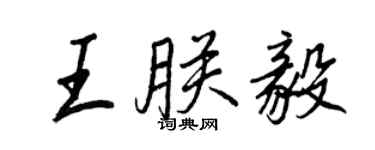 王正良王朕毅行書個性簽名怎么寫