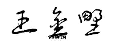 曾慶福王金野草書個性簽名怎么寫