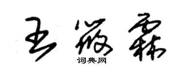 朱錫榮王筱霖草書個性簽名怎么寫