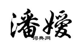 胡問遂潘嬡行書個性簽名怎么寫