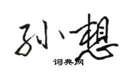 駱恆光孫想行書個性簽名怎么寫